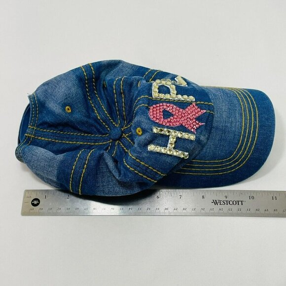 Hat Republic Hope Breast Cancer Baseball Cap Trucker Embroidery Pink Ribbon Stud - Picture 7 of 12